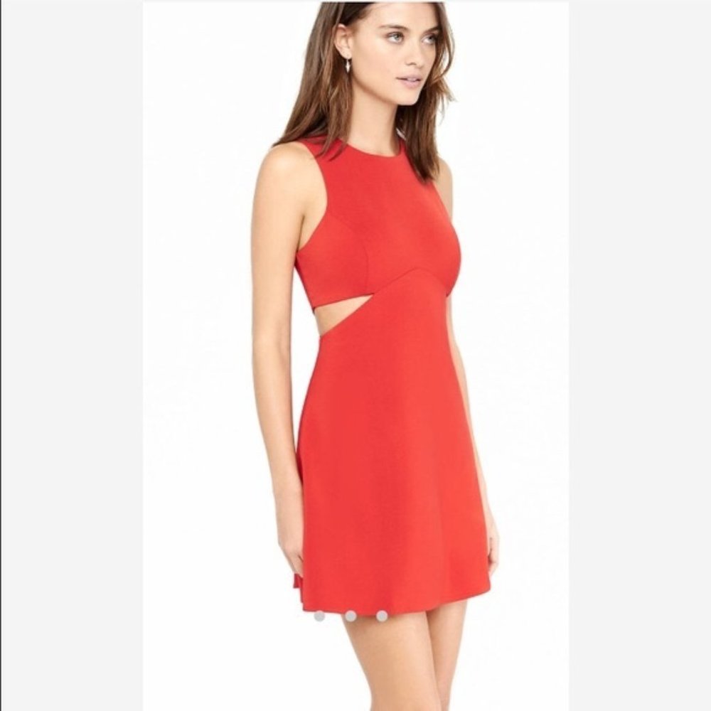 Express Red Cutout Mini Dress Size 4
